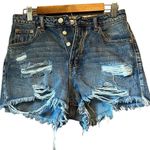 Impressions distressed denim button up shirts Nwt size medium Photo 0