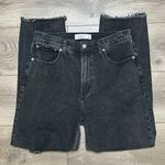 Abercrombie & Fitch Ankle Straight Ultra High Rise Destructed Black Jeans 30 Photo 10