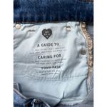 Madewell Women's Blue Heart Print Stretch Denim Mini Skirt Size 28 Photo 7