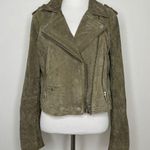 BLANK NYC  sl8 olive suede moto jacket Photo 0