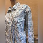 Panhandle  Western Paisley Snap-Up Shirt White Pearl Snaps Photo 1