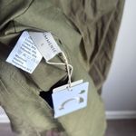 NEW Commense Cotton & Linen Halter A Line Long Dress Large Green Photo 7