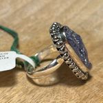 Sterling Silver NWT JTV Free Form Blue Purple Rough Tanzanite Ring Photo 2