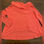 Free People  Sweater Women’s XS Coral Orange Cowl Neck‎ Photo 2