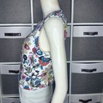 BODEN Tailored Linen Waistcoat Floral Vest Size 2 White Photo 12