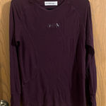 Burn Boot Camp Women's Maroon Lightweight Long Sleeve Top Medium Purple Photo 0