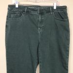 Chico's Chico’s Women’s So Slimming Girlfriend Slim Leg Ankle Olive Green Denim Jeans Photo 1