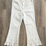 Pilcro and the Letterpress  High-Rise White Flare Jeans 31 Women’s Cropped Photo 0