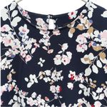 EUC J. Jill Wearever Collection Navy Floral Dress Generous XS Photo 1