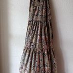 Boheme Floral Halter Maxi Dress Sz S Tan Photo 4