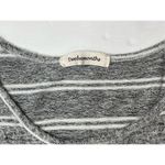 TwelveMonths Gray Striped Elbow Patch Jersey Knit Swing Dress size Small Causal Photo 3