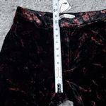 ZARA Charlotte Floral Velvet Flare Pants Printed Trousers Red Black Size Small Photo 11