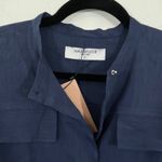 MM.LaFleur NWT M.M. Lafleur Melissa Stretch Linen Shirt Dress‎ in Blueberry Size 6 Photo 3