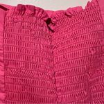 O.P.T. Pink Square Neck Puff Sleeve Cotton Barbie Pink Dress Size Large NWT Photo 5