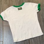 Daily Drills  womens super soft stretch babydoll Tee kellyGreen Trim XS/S EUC Photo 1