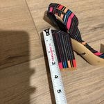 Gianni Bini  Arleena striped Ankle Strap Block Heel Sandals black multicolor 7 Photo 7