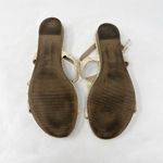 Charter Club [] Tan Cream Zooey Woven Raffia T-Strap Floral Slingback Sandals 8 Photo 10