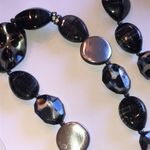 Black Clear Animal Print Beads Long Beaded Boho Necklace Photo 5