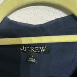 J.Crew  Navy Cropped Pique Oversized Polo Shirt Sz L Photo 5