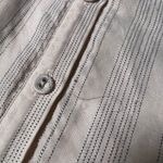 H&M Natural White Striped Off-the-Shoulder Dress Photo 11