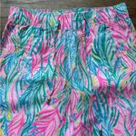Lilly Pulitzer Women’s Taron Mid-Rise Sea Turtle Soirée Linen Pants Size XS Photo 3