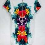 Forever 21 Tropical Body Con Dress Peekaboo Sz Small Photo 6
