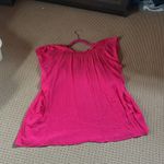 CeCe  xl pink top NWOT rayon keyhole ruffle sleeve Photo 4