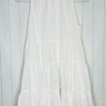 TCEC  White Twirl Around Tier Mini Dress Halter Sleeveless Bridal Shower Spring S Photo 1