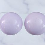 Vintage Clip On Earrings 1" Retro Domed Light Purple Stamped W Germany Photo 0