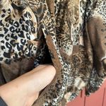 FUDA INTERNATIONAL Vintage Animal Print Tiger Silk Bomber Jacket Size Medium Black Photo 5