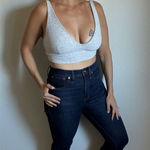 Madewell  Skinny Flare Jeans 28 Waist Dark Wash Raw Hem Photo 0