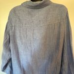 Jones New York Sky Blue 100% Linen Blouse Photo 7