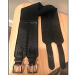 Bebe Vintage Black Leather Belt (Measurements Included) Photo 1
