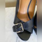 Michael Kors 90s  Portland Black Platform Buckle Open Toe Heel SIZE 9 Y2K leather Photo 4