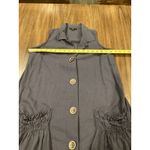 For Cynthia  Linen Blend boho lagenlook Tunic Button Up Asymmetric Dress XS Photo 5