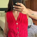 Cherry Red Sweater Vest Photo 1