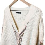 WOMEN’S Black Tape cream rainbow cable knit sweater Size XL Photo 3