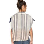Free People  Baby Blues Stripe Button Down Shirt Top Size Small Photo 1