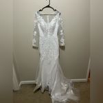 SheIn NWT  Wedding Dress Size 6 • Lace & Tulle Bridal Gown • Long Train • Bride Photo 7