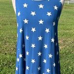 July 4 Comfy Blue Knit Stars Swing Dress Photo 1