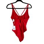 ANDIE  Womens Red One-Peice Bodysuit Sleeveless Size L Photo 3