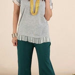 Matilda Jane  Once Upon A Time Green Mossy Vale Big Ruffles Buttons‎ Size XS Photo 0