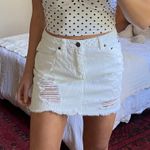 Forever 21 White Jean Skirt  Photo 0