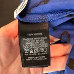 Obey Worldwide Blue Leopard V-Neck Short Sleeve Button Front Jumpsuit Medium Photo 4