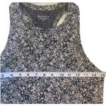 Athleta Shanti printed crop tank size small black cream Athleisure Sporty Yoga Photo 5
