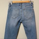 All Saints Distressed High Rise Skinny Jeans Raw Hem Womens 25 Blue Denim Zip Photo 9