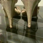 Kelly & Katie Courtnee Gold Rhinestone Heeled Sandal Size 9 Photo 4