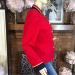 VINTAGE NORTON MCNAUGHTON RED, GOLD & BLUE MILITARY THEME WOOL BLAZER (10) Red Photo 3