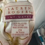 Lauren Roger White and Gold Strips Sateen Night Shirt Size Size 2X EUC Photo 6