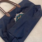 Women bug weekend plastic nylon navy and colourful new embroidery bag Blue Photo 6